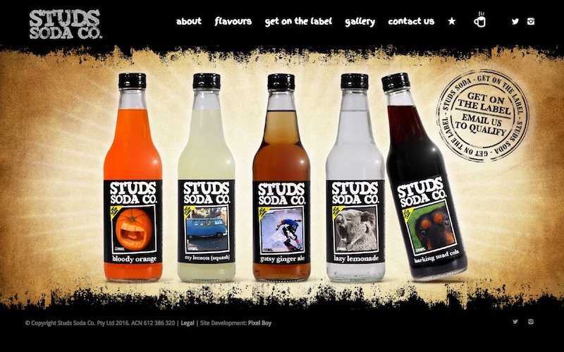 Studs Soda Website