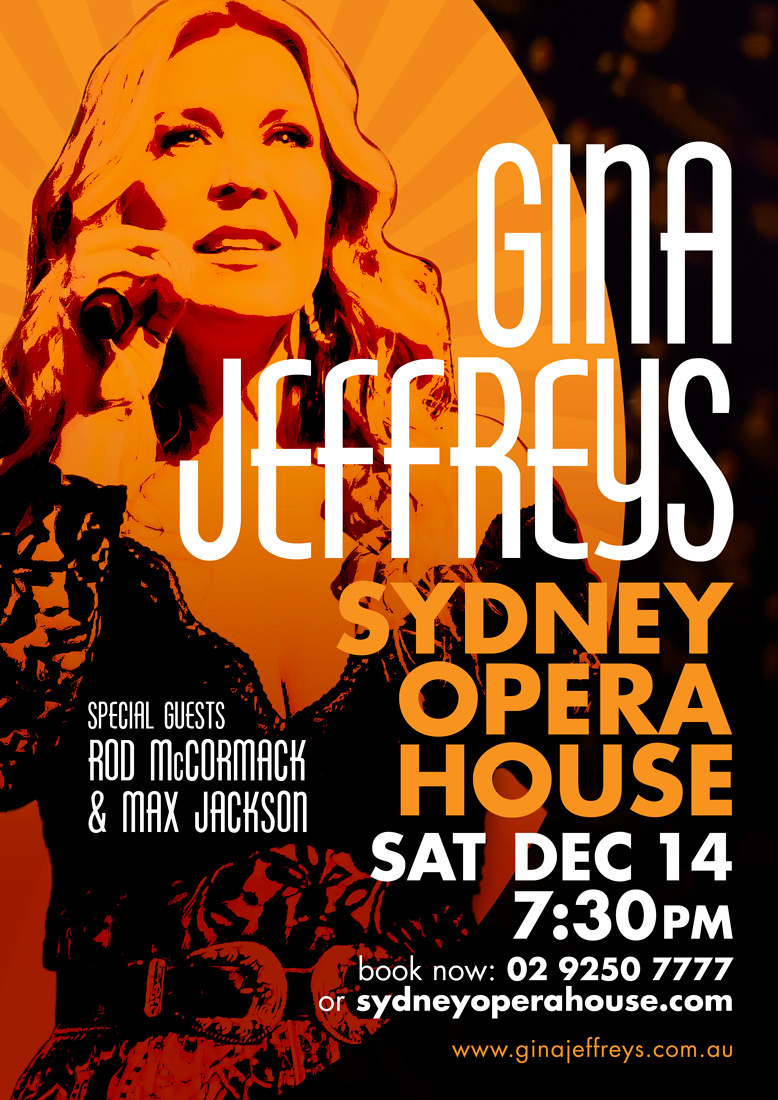 Gina Jeffreys: Opera House gig poster